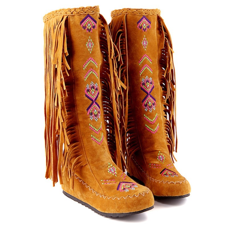 Tassel Boots Handmade Embroide - Ethnic Fashion Women recension och pris