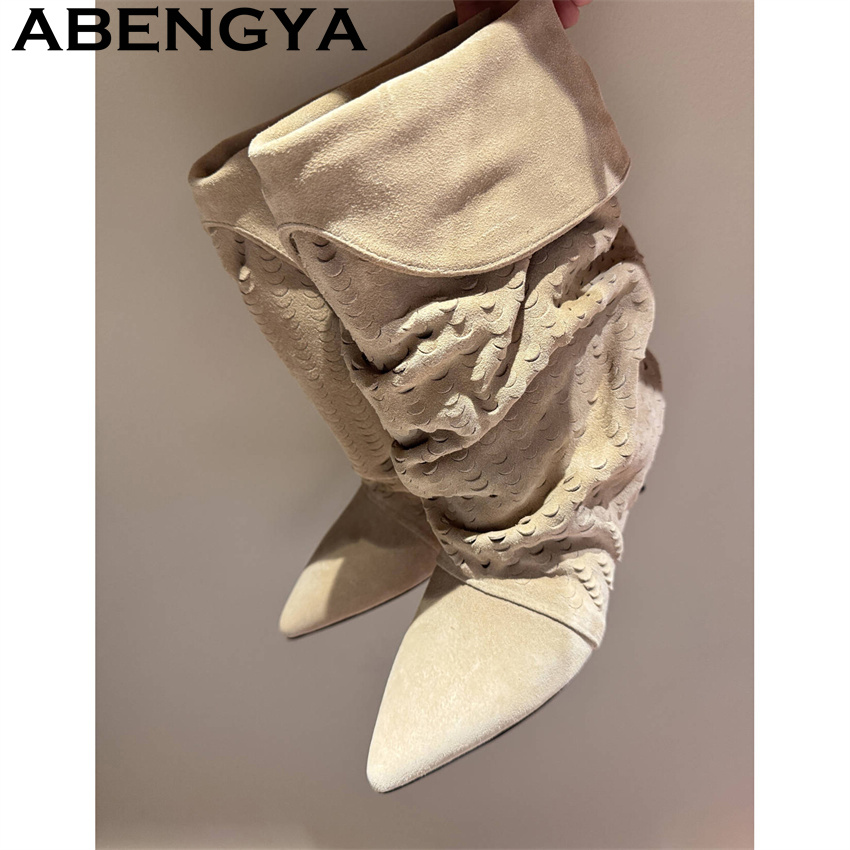 Women's Mid Calf Short Boots 2 - Ethnic Fashion Women recension och pris
