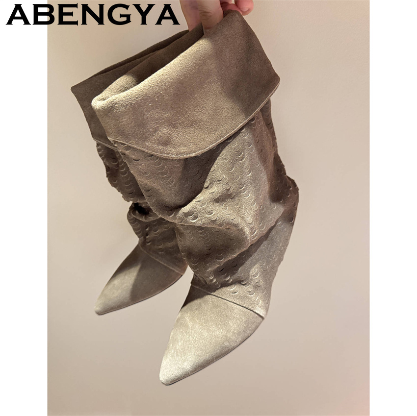 Women's Mid Calf Short Boots 2 - Ethnic Fashion Women recension och pris