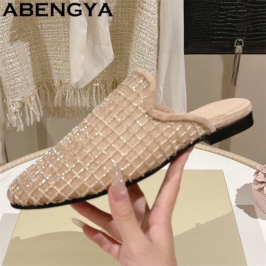 Shiny Lace Mesh Round Toe Flat - Ethnic Fashion Women recension och pris