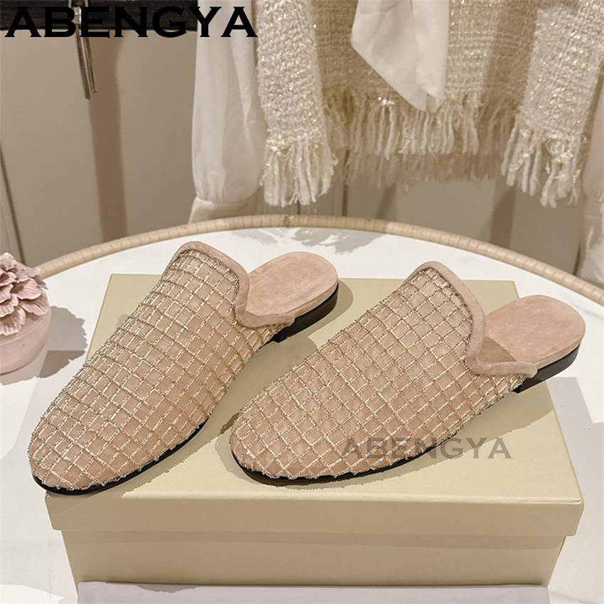 Shiny Lace Mesh Round Toe Flat - Ethnic Fashion Women recension och pris
