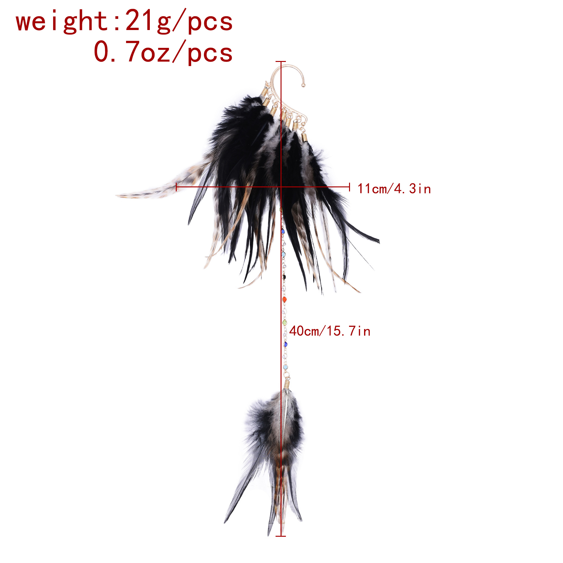 Bohemian Ethnic Style Feather  - Ethnic Fashion India recension och pris