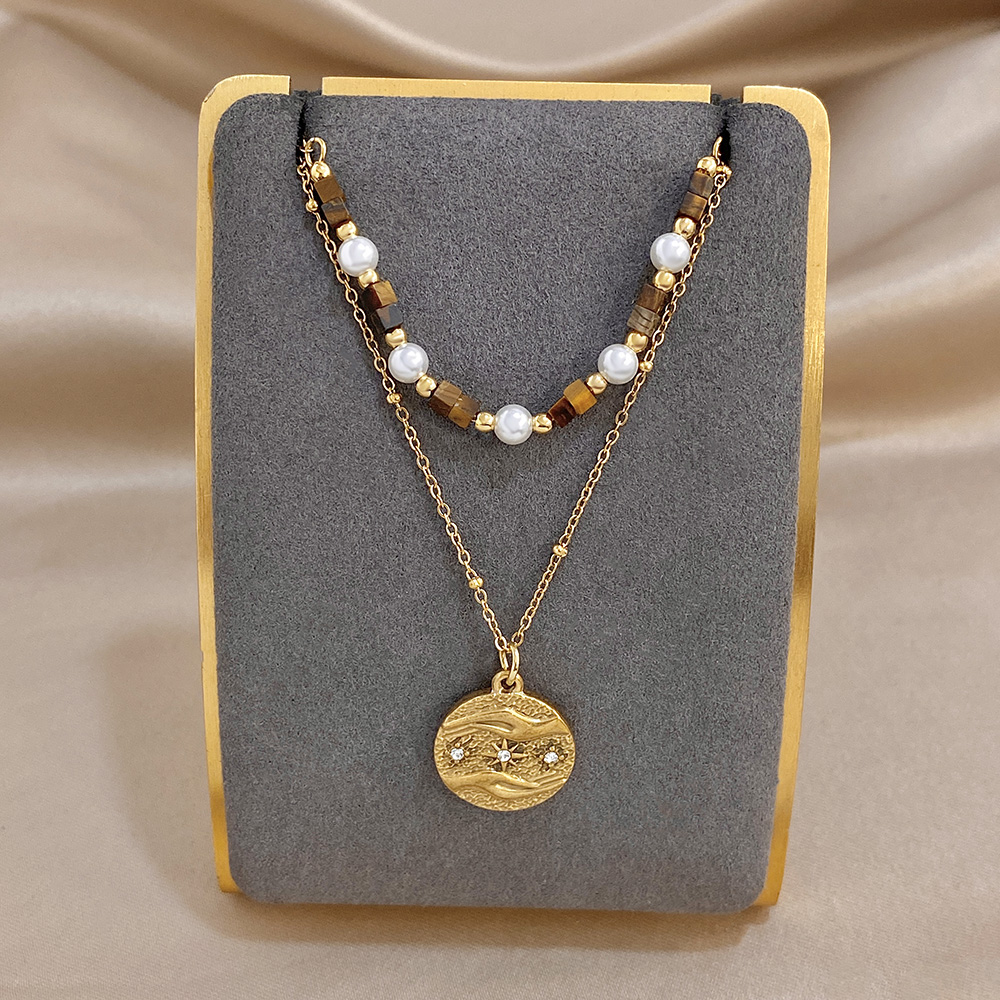 Retro Tiger's Eye Pearl Beaded - Ethnic Fashion Co In recension och pris